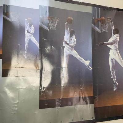 Large Lot Of Vintage Sports Posters  NBA, NFL & MLB Legends (Jordan, Bo Jackson, 49ers, Giants)
