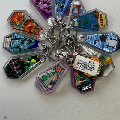  Set Of Acrylic Keychains Featuring Assorted Maui And Hawaii Designs