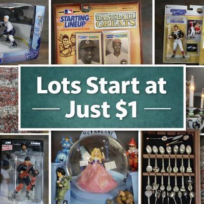 Shipping Only! Many Lots Start At $1! Vintage Sporting Memorabilia, Disney Collectibles, Antique Rugs