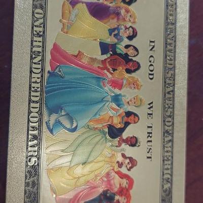 24k gold foil plated Disney Collectible