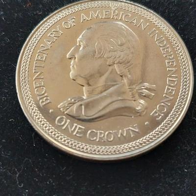 Isle of Man 1976 Bicentennial Crown coin