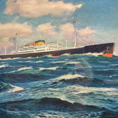 Large cruise ship art