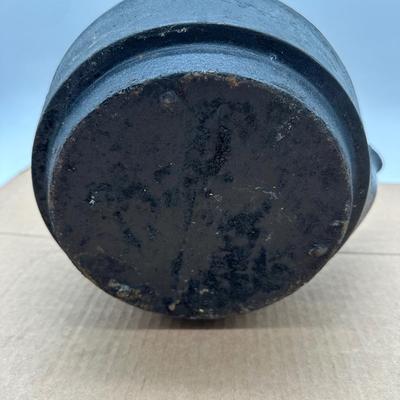 Antique Cast Iron Tea Kettle w/ Lid & Bale Handle – Wood Grip – Rustic As-Found Condition