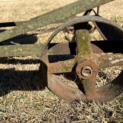 Early Farm Utility Dolly / Hand Truck – Cast Iron Wheels – Primitive Agricultural Equipment