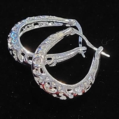 Silver tone earrings