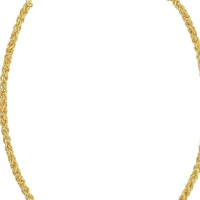 14k Yellow Gold Filled 2.5 mm Round Wheat Chain Bracelet