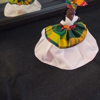 Sale Photo Thumbnail #12: Beautiful Hand made Topsy Turvy doll. White Dress/Red Dress