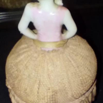 Sale Photo Thumbnail #13: 1900s Half Doll Pin Cushion.