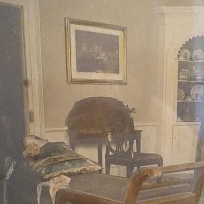 Sale Photo Thumbnail #23: Beautiful original Artwork by Artist Wallace Nutting, Dated 1916

Original Hand colored of Wentworth Gardener House, Portsmouth New Hampshire. Excellent condition with only slight discoloration on the white border as pictured.