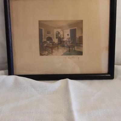Sale Photo Thumbnail #26: Beautiful original Artwork by Artist Wallace Nutting, Dated 1916

Original Hand colored of Wentworth Gardener House, Portsmouth New Hampshire. Excellent condition with only slight discoloration on the white border as pictured.