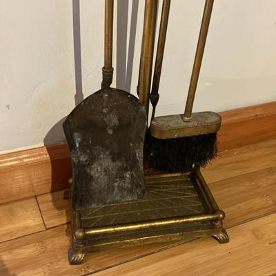 Vintage Brass Fireplace Tool Set – Duck Head Handles