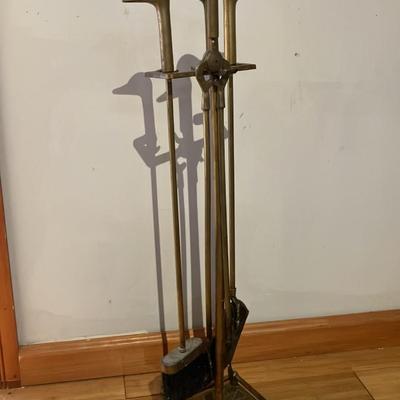 Vintage Brass Fireplace Tool Set – Duck Head Handles