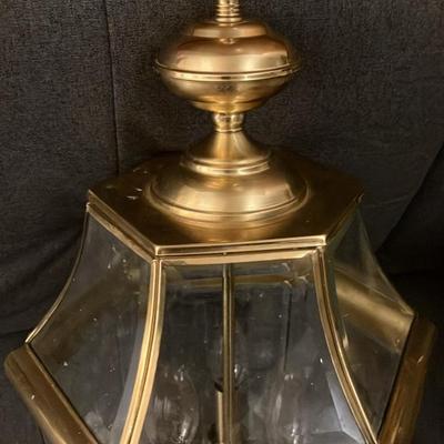 Pair of Quoizel Newbury Solid Brass Outdoor Post Lanterns - Polished Brass, 3-Light