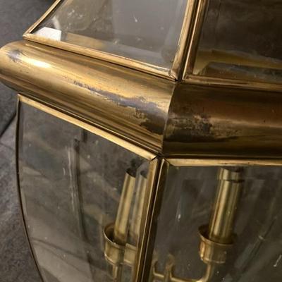 Pair of Quoizel Newbury Solid Brass Outdoor Post Lanterns - Polished Brass, 3-Light