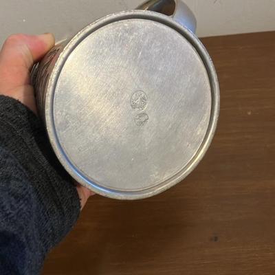 German Pewter Stein - Full Relief Design with Figures & Musicians - L. Mory München