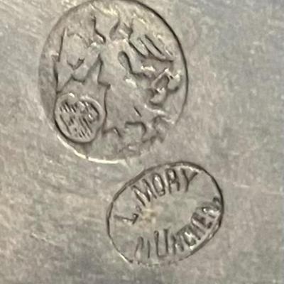 German Pewter Stein - Full Relief Design with Figures & Musicians - L. Mory München