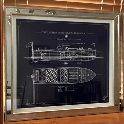 Matching Pair! 1923 Original Boat Blueprints