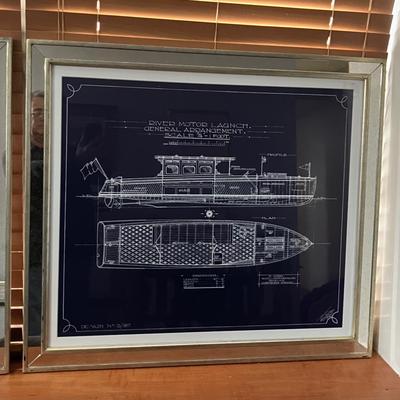 Matching Pair! 1923 Original Boat Blueprints