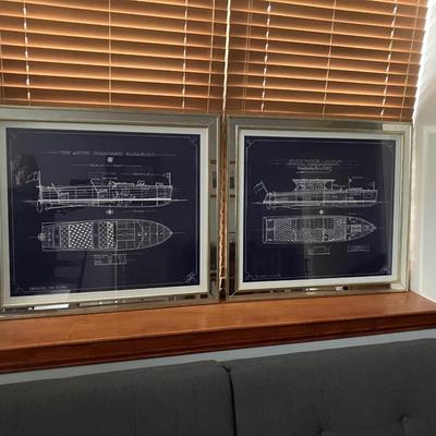 Matching Pair! 1923 Original Boat Blueprints