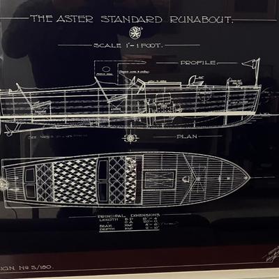Matching Pair! 1923 Original Boat Blueprints