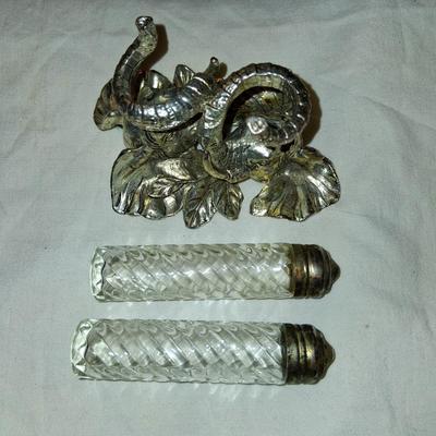 Sale Photo Thumbnail #103: Marked Arthur Court 1999. Great condition.  Very stunning. Needs a good polishing. Shakers are crystal.