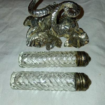 Sale Photo Thumbnail #104: Marked Arthur Court 1999. Great condition.  Very stunning. Needs a good polishing. Shakers are crystal.