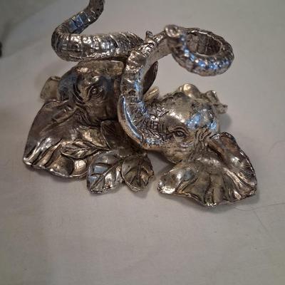 Sale Photo Thumbnail #107: Marked Arthur Court 1999. Great condition.  Very stunning. Needs a good polishing. Shakers are crystal.