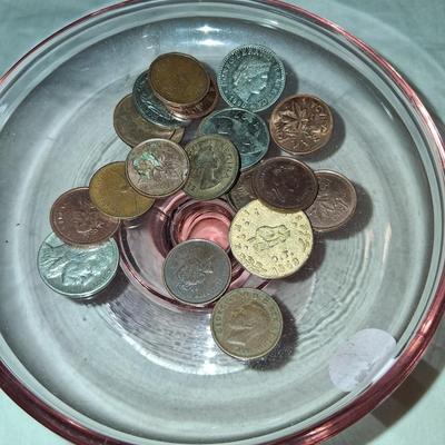 Sale Photo Thumbnail #112: Bowl not included. Various coins, various years.