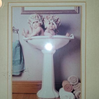 Sale Photo Thumbnail #184: Portrait size Anne Geddes print in original Teak Frame. Great condition