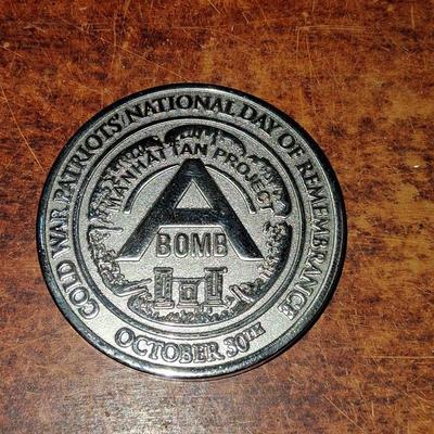 Sale Photo Thumbnail #236: 70th Anniversary A bomb Challenge Coin. Excellent condition