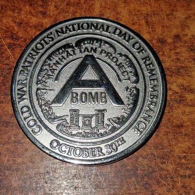 Sale Photo Thumbnail #233: 70th Anniversary A bomb Challenge Coin. Excellent condition