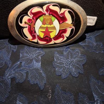 Sale Photo Thumbnail #243: Beautifully Crafted Vintage Masonic/Shriners Belt Buckle. Great condition