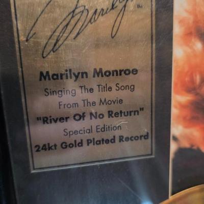 Marilyn Monroe “River of No Return” 24kt Gold-Plated Record Framed Special Edition Collectible Display