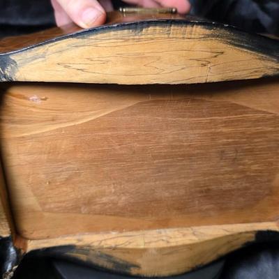 Vintage Italian Marquetry Wood Inlay Jewelry Box – Red Velvet Interior, Sorrento Craft