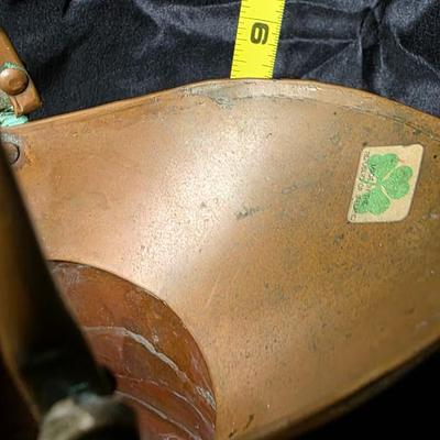 Vintage Copper & Brass Coal Scuttle – Lion Head Handles, Victorian Hearth Bucket