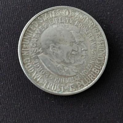 1952 George Washington Carver-Booker T. Washington Commemorative Silver Half Dollar.