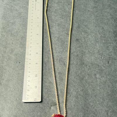 Avon lucite vintage apple necklace