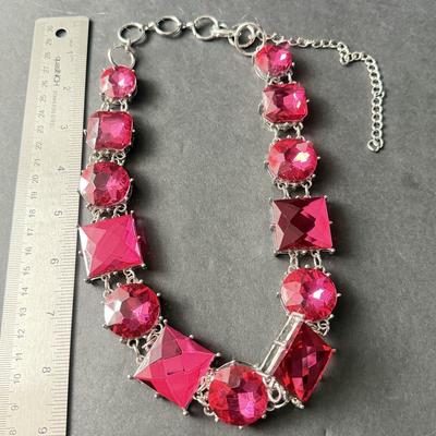 Beautiful pink statement necklace