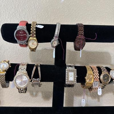 Sale Photo Thumbnail #3: Pins, watches, Necklaces, Video camera, Pens and more.

Display items not included.