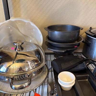 Sale Photo Thumbnail #27: Crock pot baking pans, Ninja Blender and more.