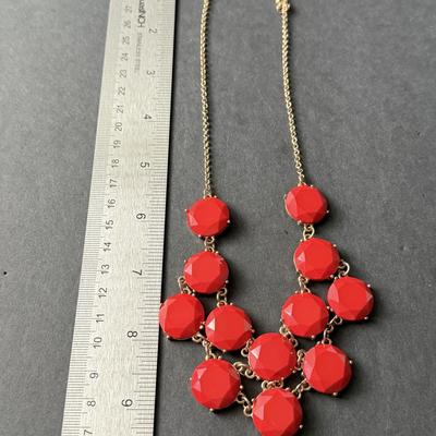 Beautiful red costume necklace