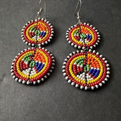Beaded dangle earrings
