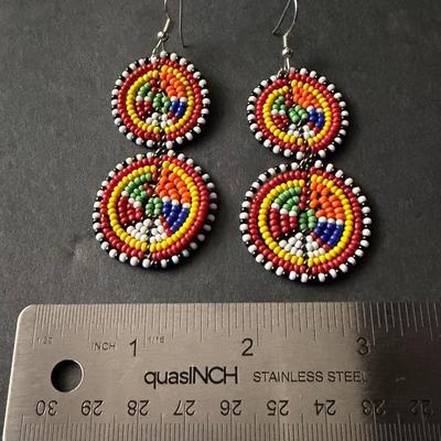 Beaded dangle earrings