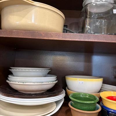 Sale Photo Thumbnail #48: Candy Dispenser, Plates and bowls, cups, glassware and more.