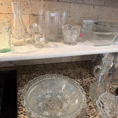 Sale Photo Thumbnail #52: Candy Dispenser, Plates and bowls, cups, glassware and more.