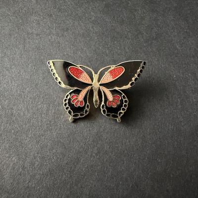 Beautiful colorful butterfly pin