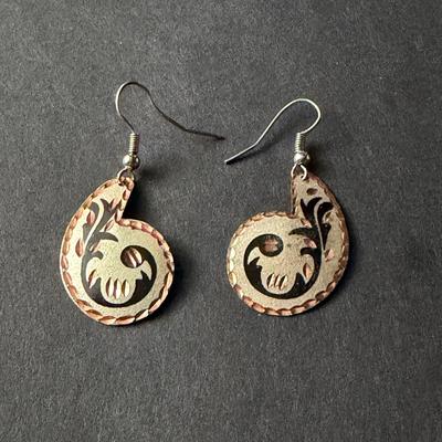 Copper dangle fashion earrings