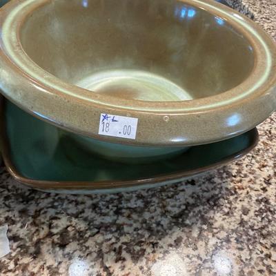 Sale Photo Thumbnail #62: Frankhoma Four Cups & Bowls and serving dish.