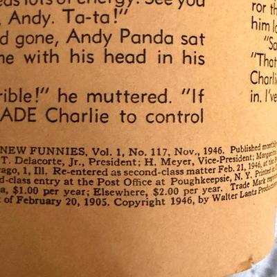 New Funnies Comic Book Nov. 1946