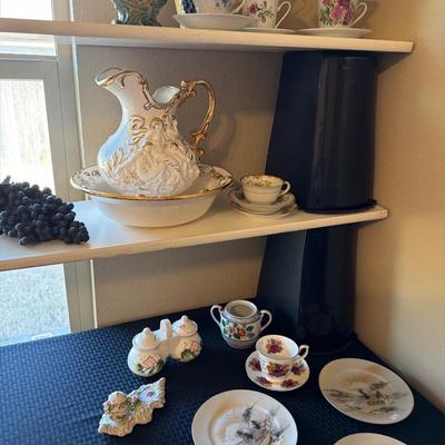 Sale Photo Thumbnail #87: Cups and Saucers , Pitcher and bowl set, vases and more.